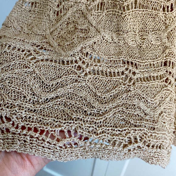 Coldwater Creek Crocheted Linen Top |Size 1X - Picture 5 of 7